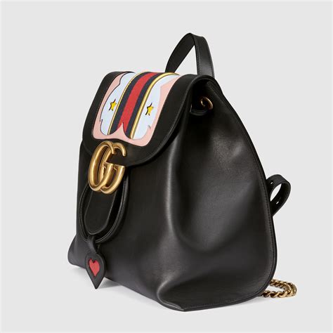 gucci marmont nera tracolla|gucci marmont leather backpack.